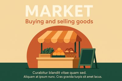Market Visual Composition with Geometric Elements