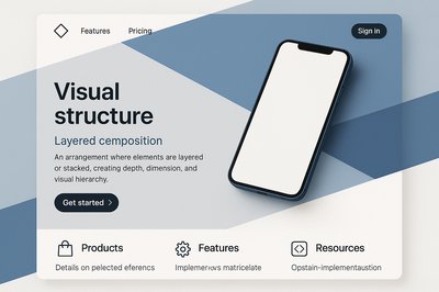 Stylish Landing Page Design with Geometric Elements