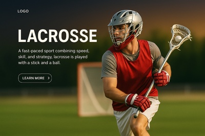 Dynamic Lacrosse Web Design Concept with Action Elements