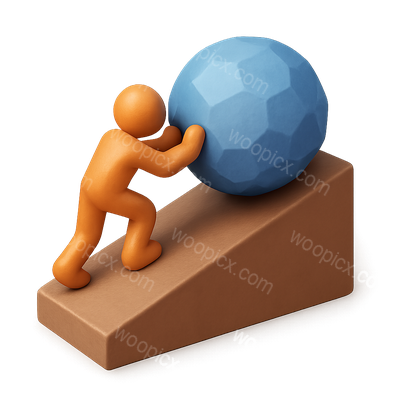 3D Icon Representing Persistence with Unique Design