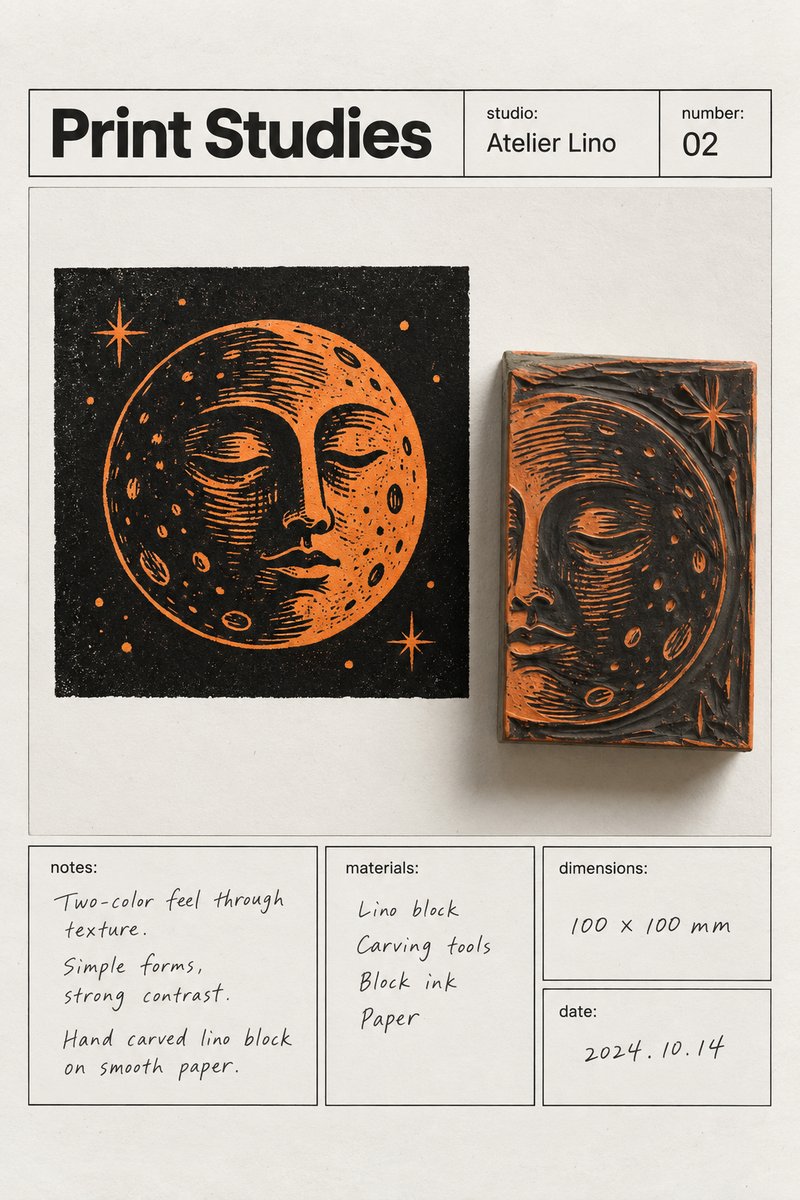 Print studies material sheet