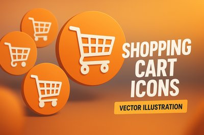 Vector Illustration of Shopping Cart Icons with Modern Design