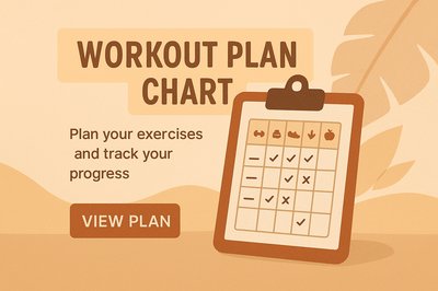 Boho Style Workout Plan Chart for Fitness Tracking