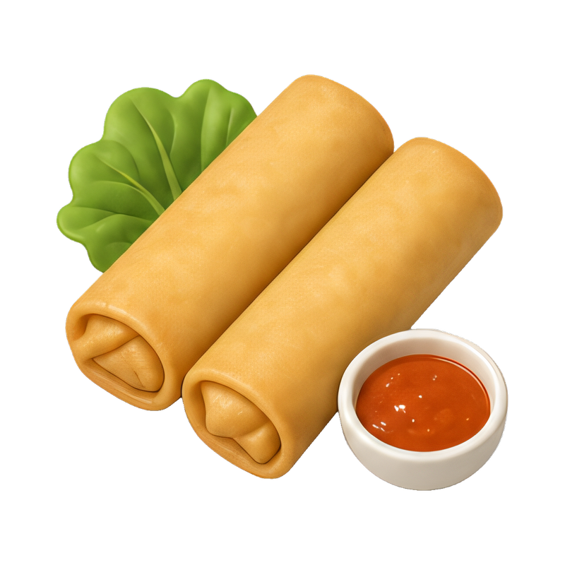 fresh spring rolls on a plate