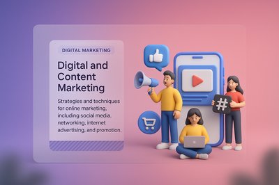 3D Digital Marketing Illustration for Online Strategies