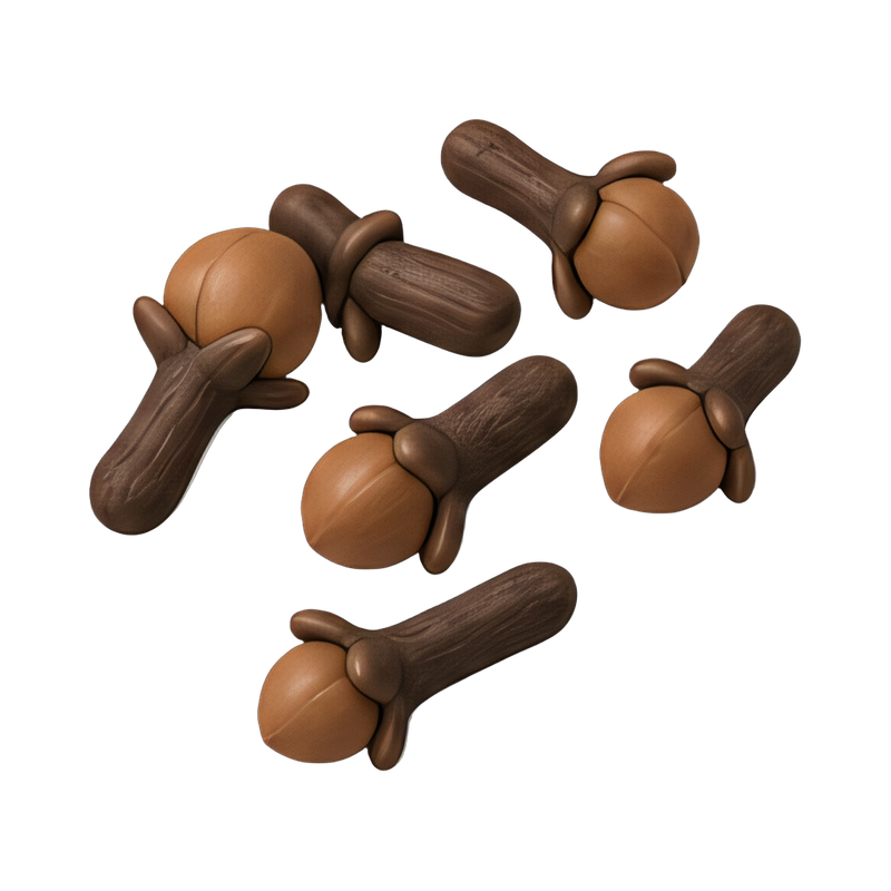 scattered cloves on a surface