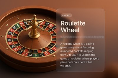 3D Roulette Wheel Illustration with Text Overlay