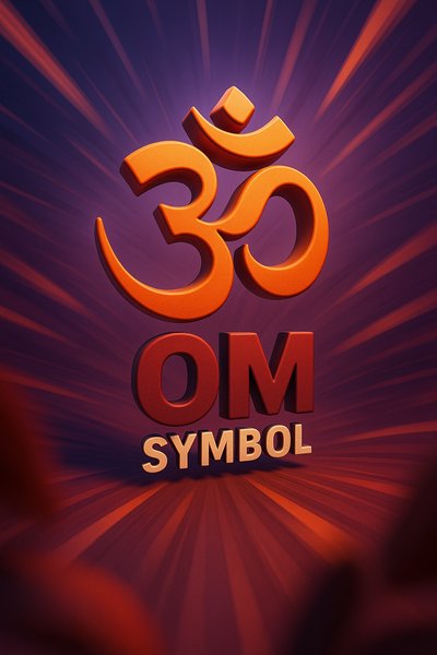 3D Representation of the Om Symbol for Spiritual Significance