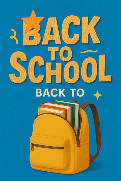 Colorful Back to School Promotion Graphic