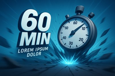 Dynamic Stopwatch Graphic Representing Time Management Concepts