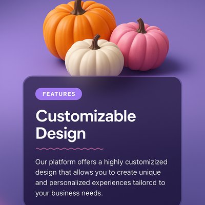 Charming Pastel Pumpkins with Customizable Design Features
