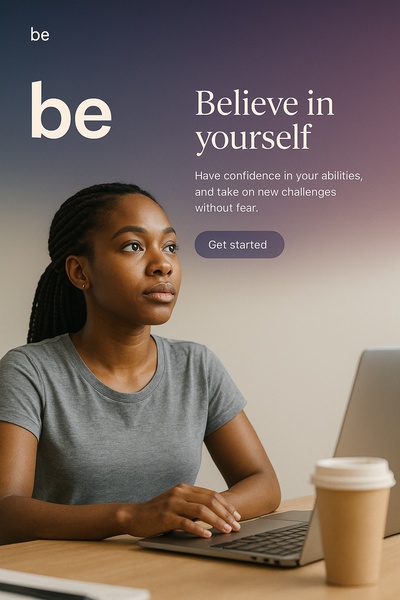 Stylish Web Page Design with Motivational Theme