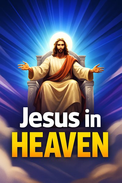 Dynamic Illustration of Jesus on Throne in Heaven