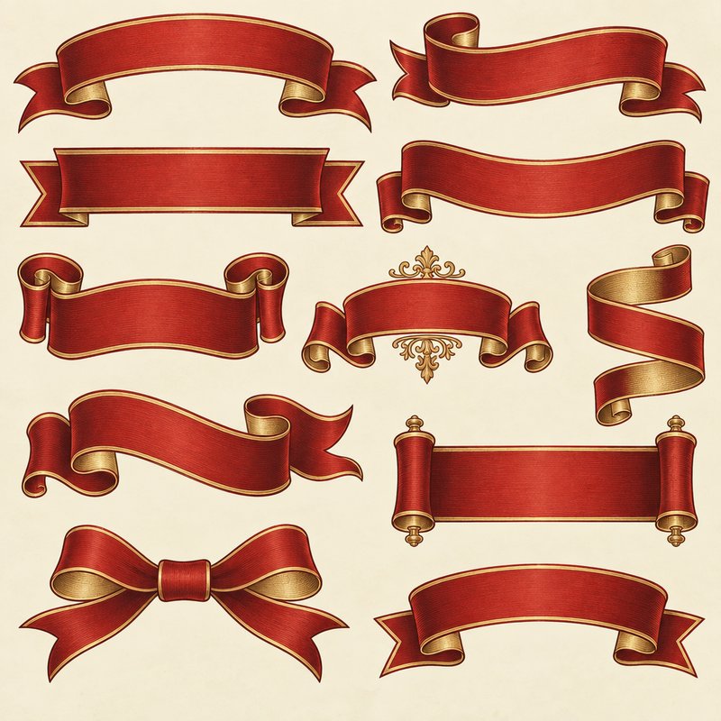 vintage ribbon banner collection
