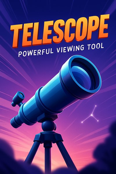 Dynamic Telescope Illustration with Powerful Visuals