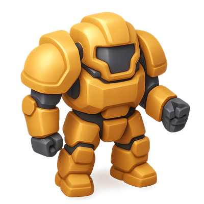 Stylized 3D Exoskeleton Power Armor Icon