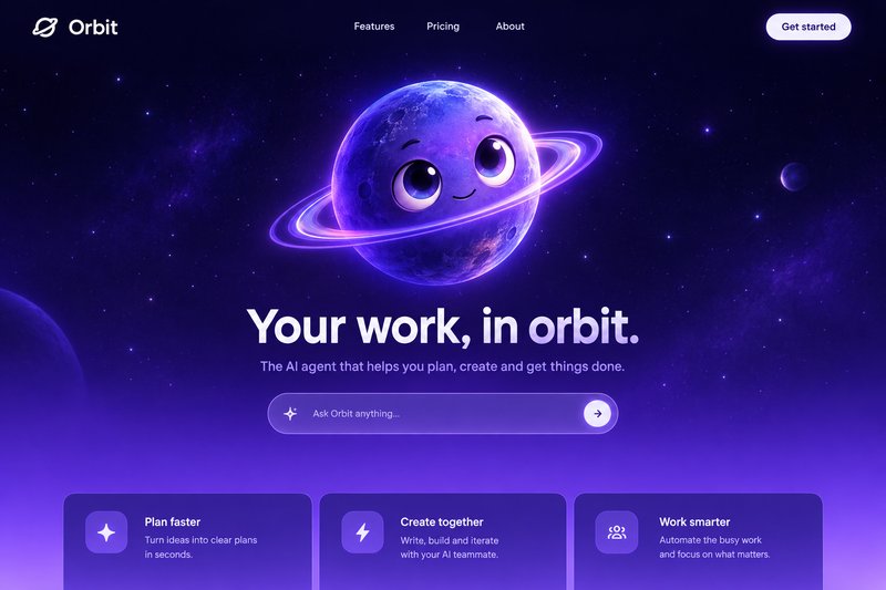 Universal AI Agent Landing Page