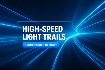 Futuristic Motion Graphic Featuring High-Speed Light Trails