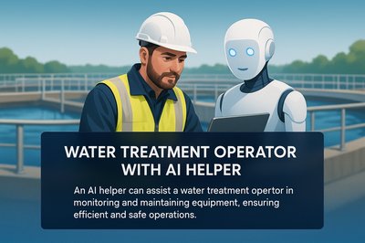 Water Treatment Operator Collaborating with AI Assistant