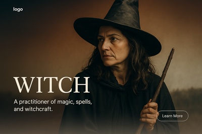 Stylish Illustration of a Witch in High Resolution