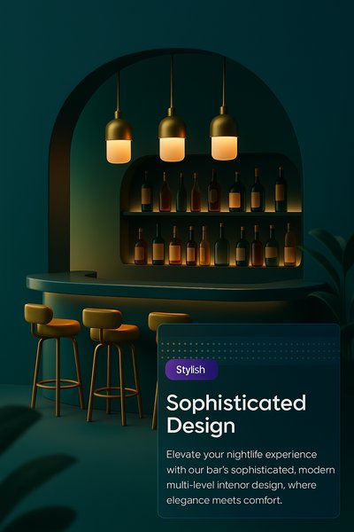 Stylish Modern Bar Interior with Sophisticated Design