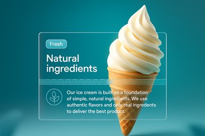 3D Ice Cream Cone with Natural Ingredients Description
