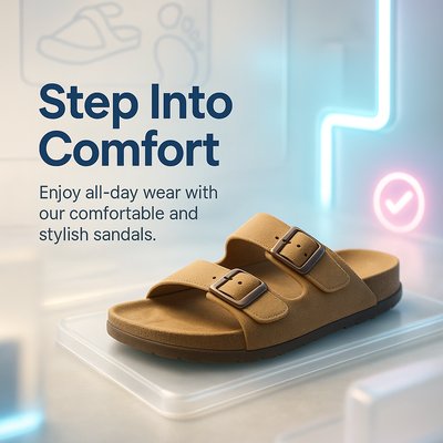 Stylish Sandal Product Display with Modern Design