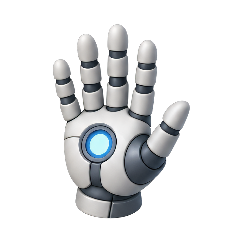 futuristic cyborg hand design