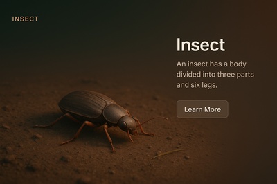 Detailed 3D Scene of an Insect from Above