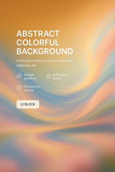 Abstract Colorful Background with Smooth Gradients and Soft Pastel Colors