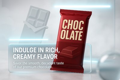 Promotional Chocolate Packaging Mockup with Stylish Design