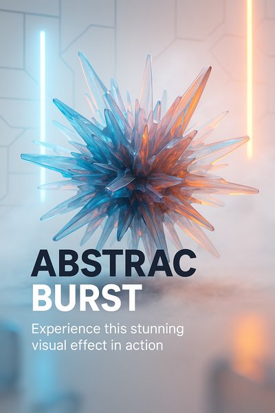 3D Abstract Burst Visual Effect with Modern Design