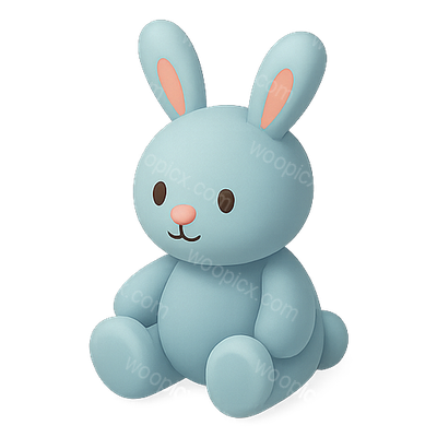 Cute Cartoon Bunny Character in Soft Colors