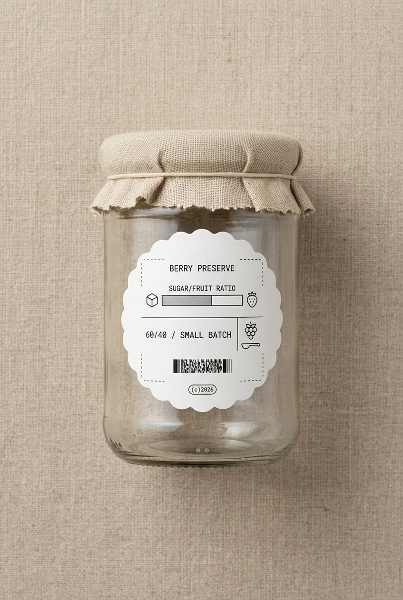classic jam jar with lid