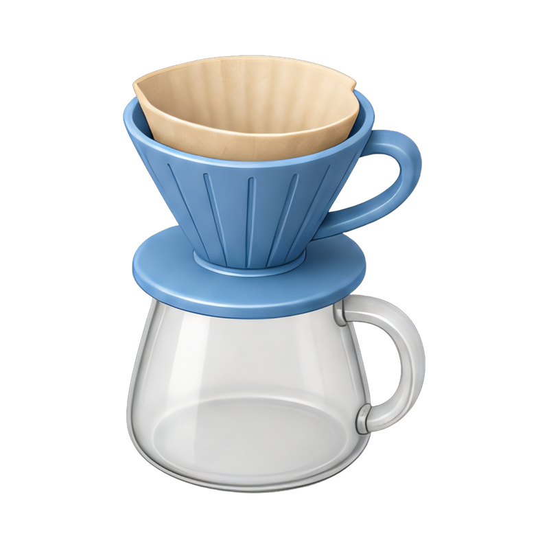 Pour-over coffee dripper setup