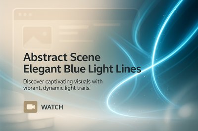 Abstract Graphic Featuring Elegant Blue Light Trails