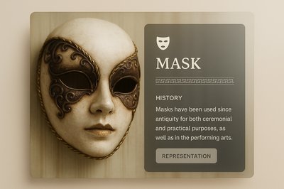 Contemporary Web Design with Elegant Mask Illustration