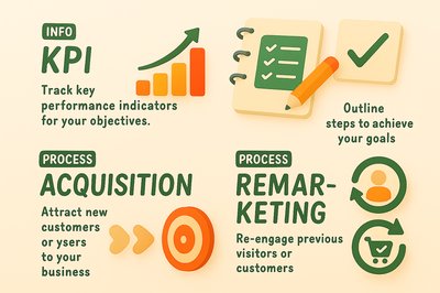 Informative Graphic on Marketing Strategies and KPIs