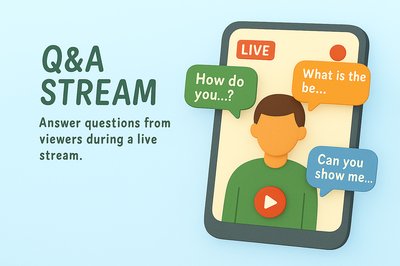 Interactive Q&A Stream Graphic for Live Engagement