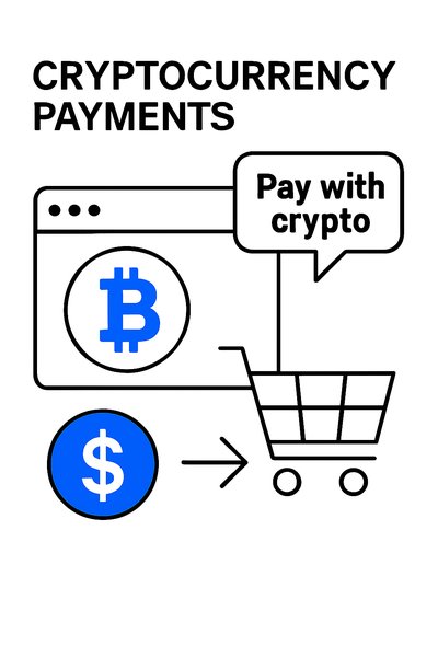Minimalist Graphic for Cryptocurrency Payment Promotion