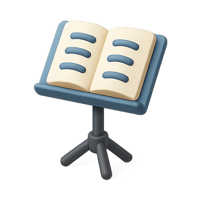 Open Book on a Music Stand Emoji