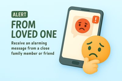 Digital Alert Graphic Featuring Emotion Icons