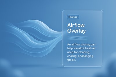 Dynamic Airflow Overlay Effect Illustration for Web Design