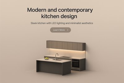 Sleek Modern Kitchen Design with LED Lighting