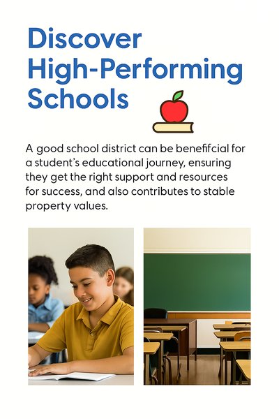 Informative Educational Graphic Highlighting High-Performing Schools