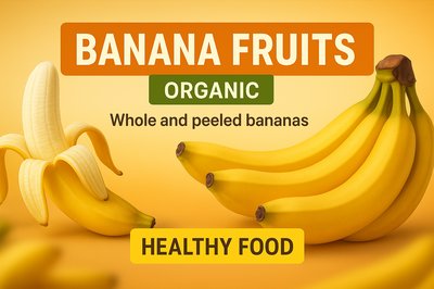 Vibrant Organic Banana Promotion Graphic