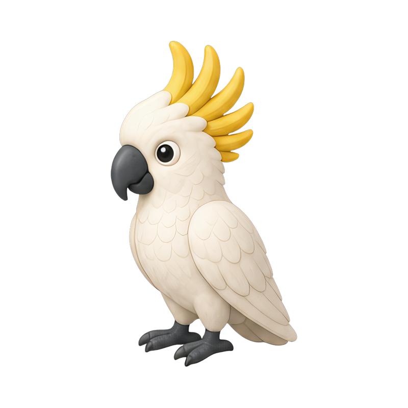 Crested cockatoo in profile