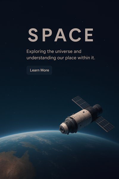 Stunning 3D Space Scene with Earth and Satellite