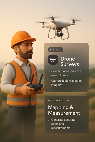 Drone Operator Conducting Aerial Surveys with High-Resolution Imaging