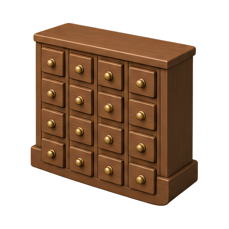 vintage apothecary chest